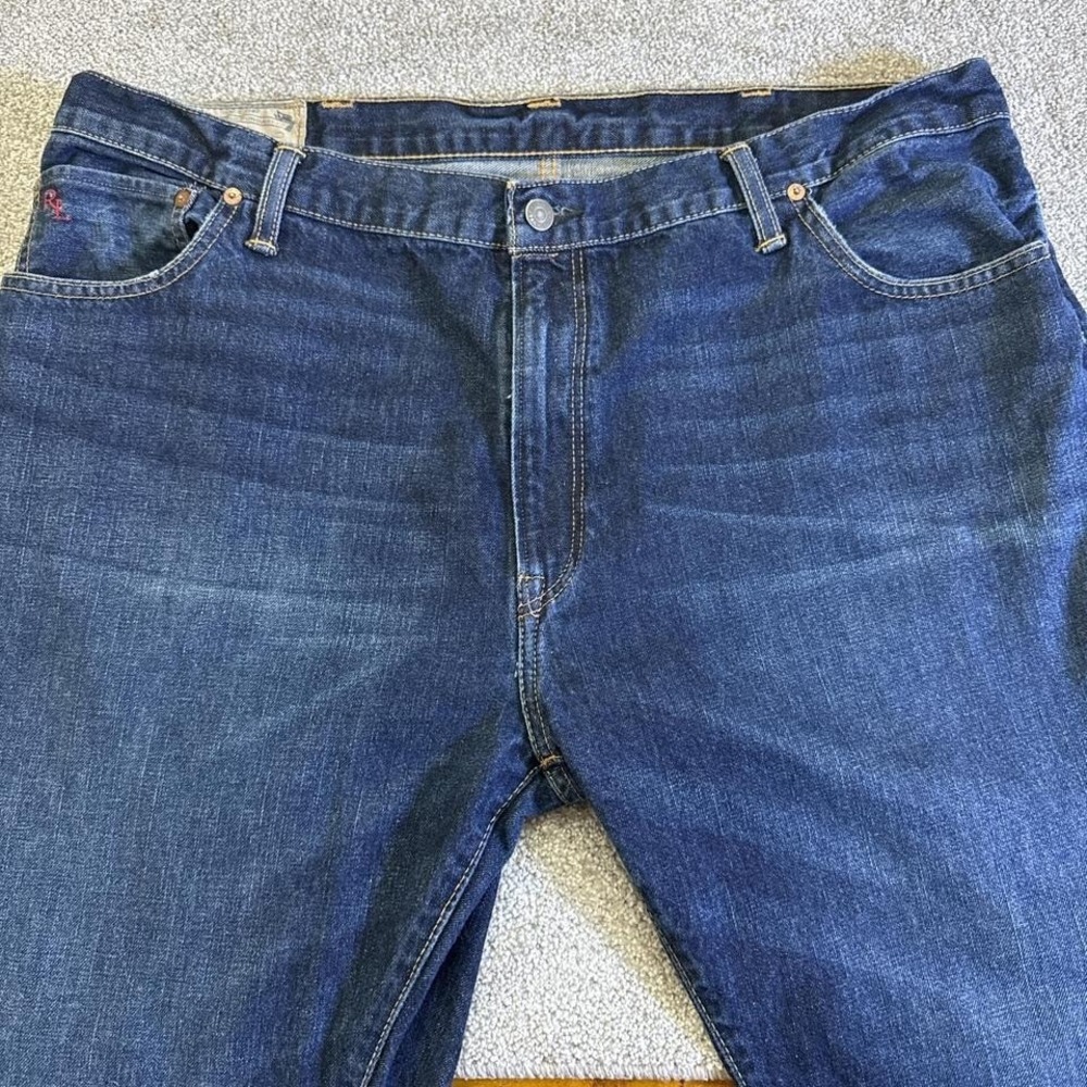 Y2K Polo Blue Jeans 42B x 32 Classic Denim Ralph Lauren Style - Picture 2 of 8